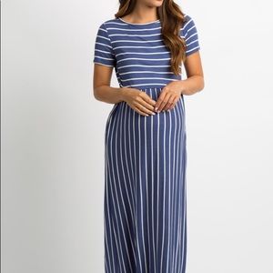 Pink Blush Short Sleeve Maxi Dress